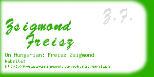 zsigmond freisz business card